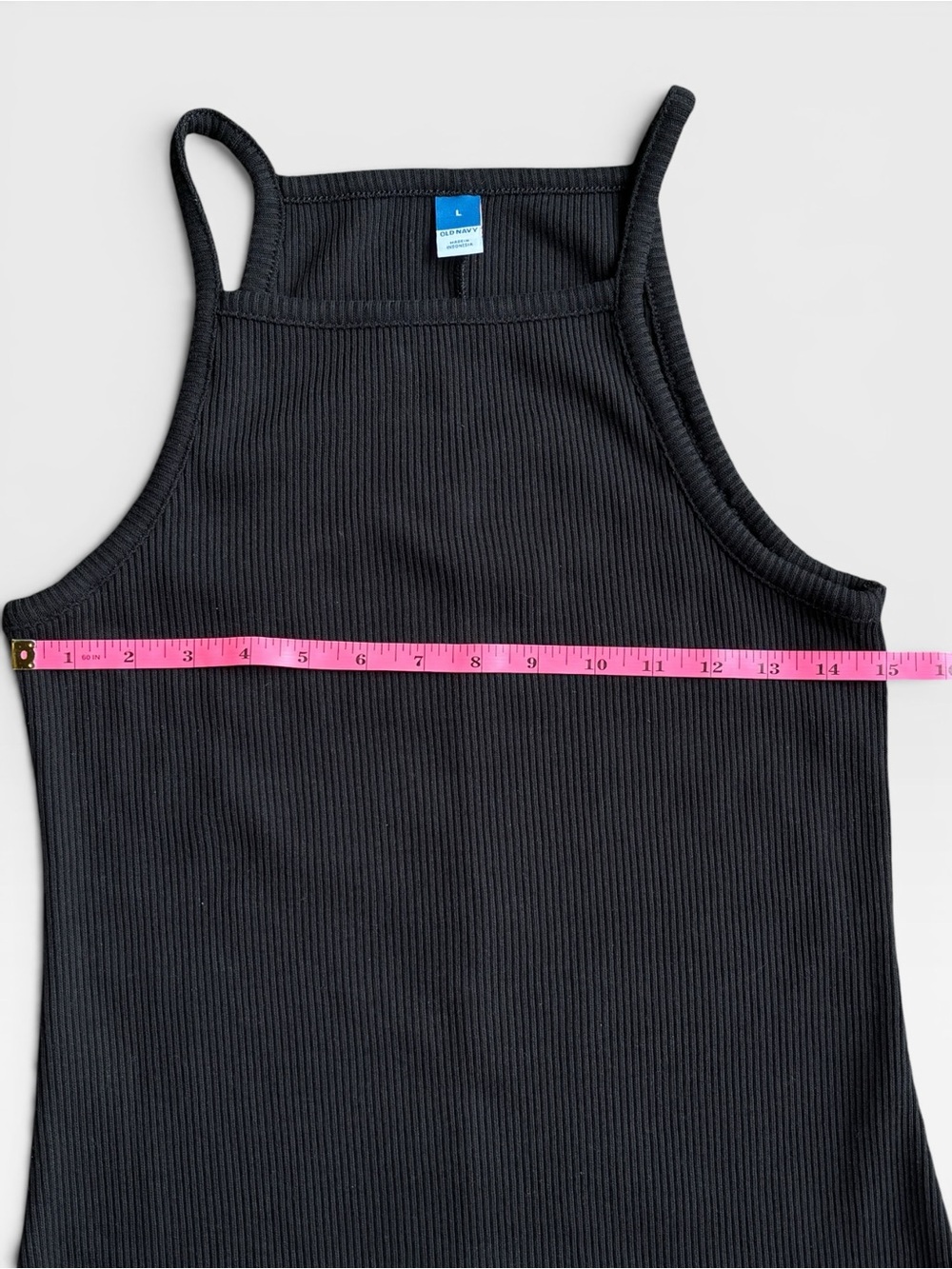 Old Navy Ribbed Black Midi Dress Size Large Sleeveless Bodycon Casual Minimalist - Picture 9 of 10